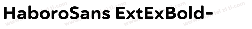 HaboroSans ExtExBold字体转换